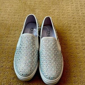 Crystal slip on tennis shoes. Size 9 brand new never worn.